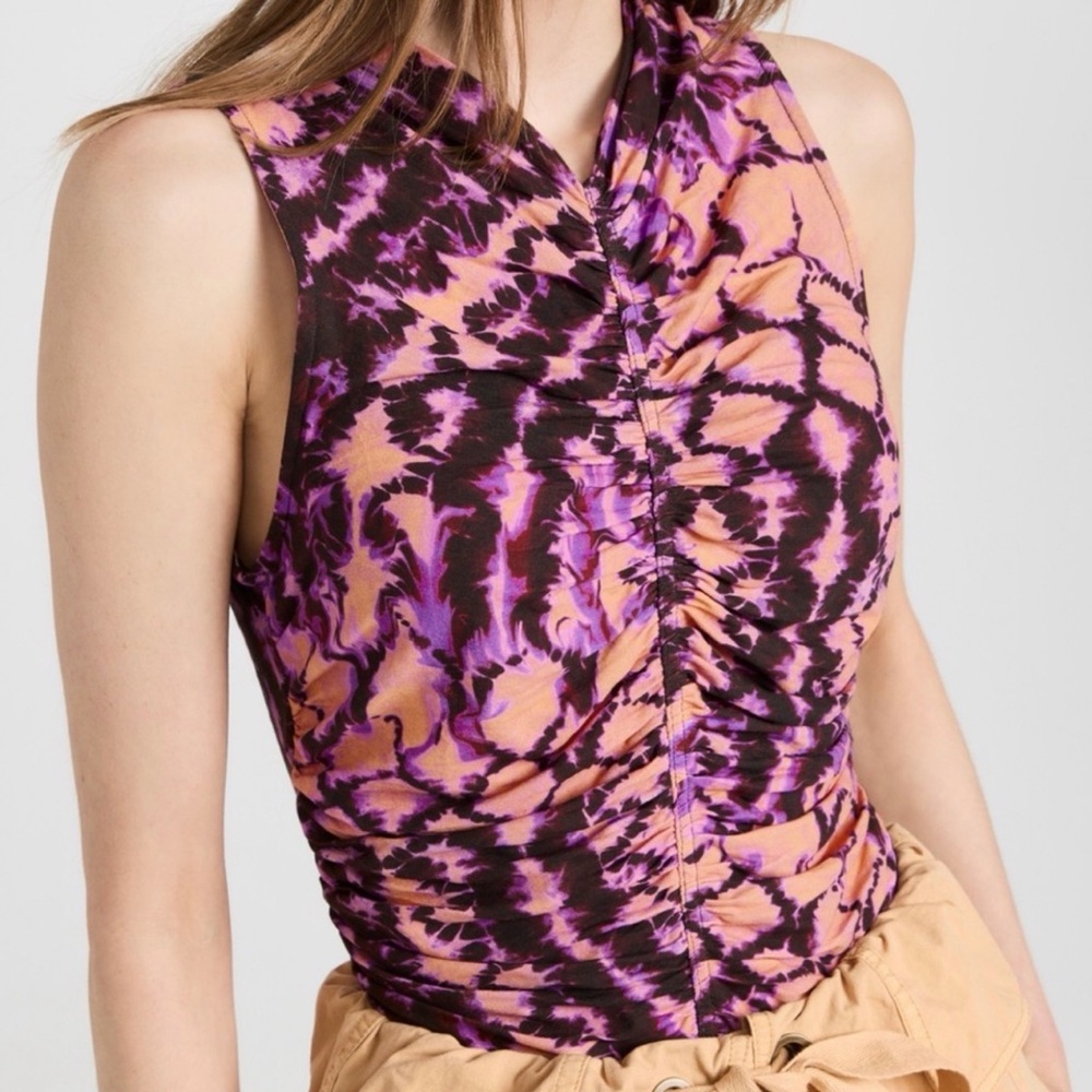 Ulla Johnson Sleeveless Ruched Tank, 100% cotton